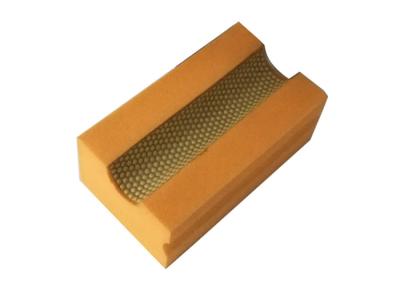 China Concrete Marble Hand Polishing Pads , U Shape Electroplated Diamond Sanding Block for sale