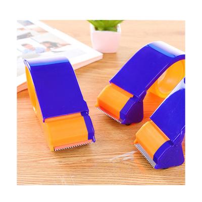 China Classic Plastic Tape Cutter Metal Packing Tape Dispenser Easily Dispenser for sale