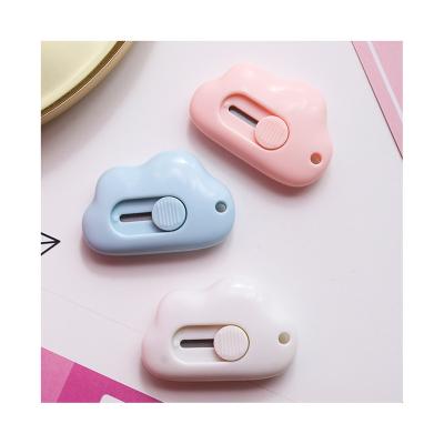 China Plastic + Blade Cloud Mini Utility Knife Creative Cute Stationery Excellent for sale