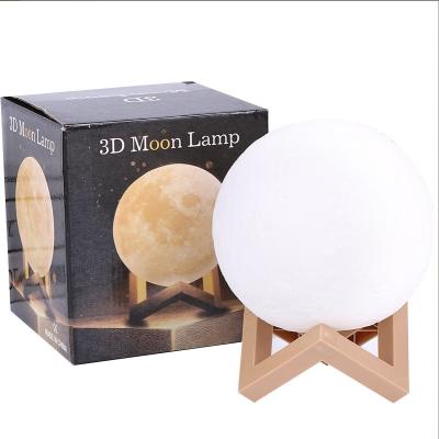 China ABS DIY 3D Moon Night Light With Stand Creativity Arts Crafts Kit Supplies For Kids Teen Girls Birthday Gift  Moon Lamp for sale