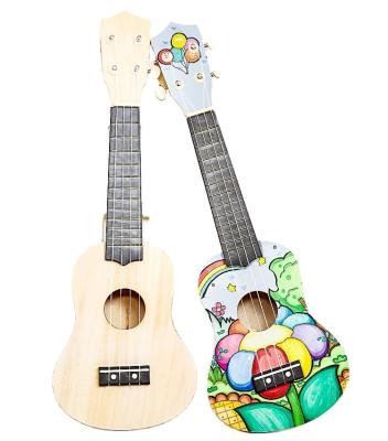 China Basswood 21 Inch DIY Ukulele Kit Soprano Hawaii Guitar Handwork  Kit Installation Tools For Kids Custom Design Beginners for sale