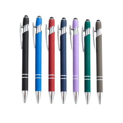 China Office & School Pen Aluminum Rod Spray glue press ball-point pen wholesale can be printed logo advertising pen for sale