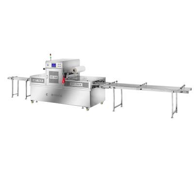 China Automatic Food Card Tray Sealer Machine for Modified Fresh Meat Atmosphere Vacuum Packaging for sale