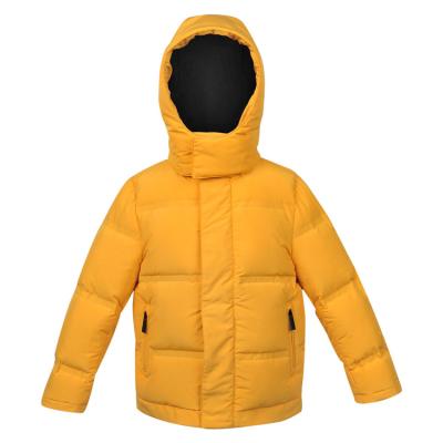 China Breathable High Speed ​​Customized Design Kids Fashion Yellow Cotton Down Jacket for sale