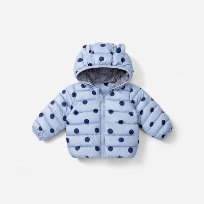 China Anti-wrinkle Best Quality With Low Price Sky Blue Baby Kids Warm Winter Jacket for sale