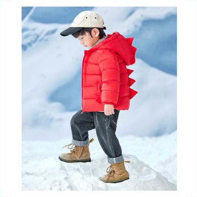 China Breathable Winter Jacket Cartoon 3d Cold Dinosaur Printed Neutral Kids Down Jacket Coat for sale