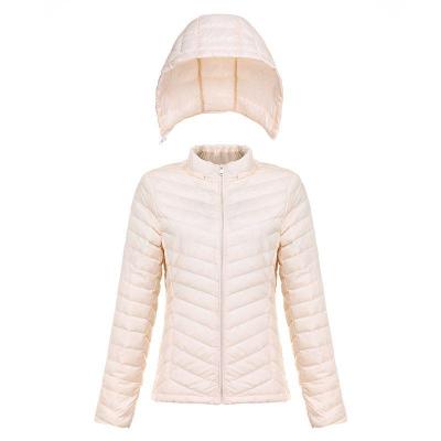 China Wholesale Classic Oversized Styles Windproof Zip Up Design Woman Down Hooded Jacket for sale