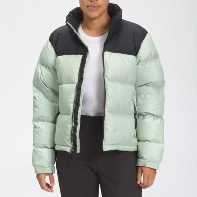 China New Products Breathable Two-colors Matching Non Hooded Women Casual Heat Down Jacket for sale