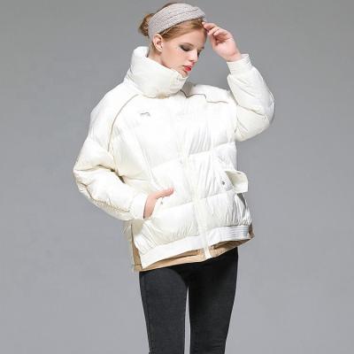 China Shiny stripper stretching waterproof top down jacket winter cool jackets puff jacket for ladies women for sale