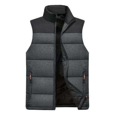 China New Factory Design Cotton Fabric Vest Breathable Sleeveless Puff Jacket Sale Men for sale