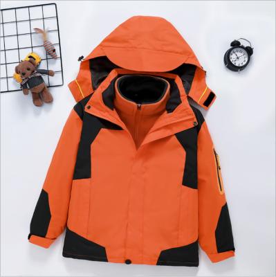 China High Quality Wholesale Breathable Children Three-in-One Coat Long Sleeve Outdoor Warm Waterproof Jacket for sale