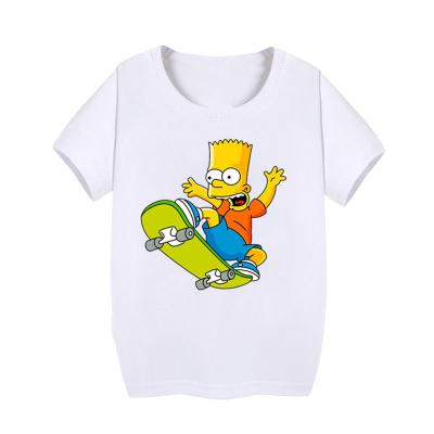 China Custom Breathable T-shirt Summer Casual Cartoon Pattern Print Kids Activity T-shirt Kids Activity Soft Cotton T-shirt for sale