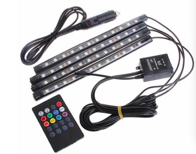 China 4pcs LANDSCAPE Car Footwell Interior Atmosphere Flexible 4pcs DC12V LED 5050 RGB SMD Led Strip Lights For Car Vehicle for sale