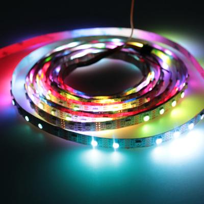 China Individually LANDSCAPE control 60leds dc5v sk9822 programmable pixel apa102 cuttable rgb led strip for sale