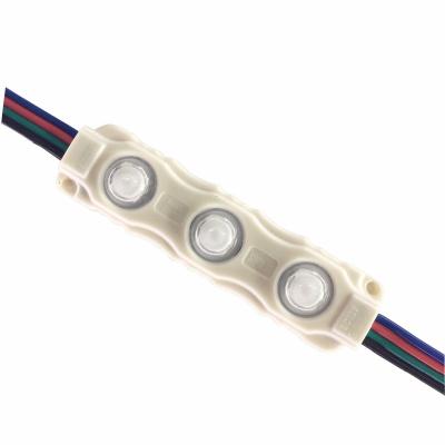 China Advertising Channel Letter 3 Chips 5050 RGB Led Module With Waterproof Lens 12v High Brightness Module Led Outdoor Light For Channel Letter for sale