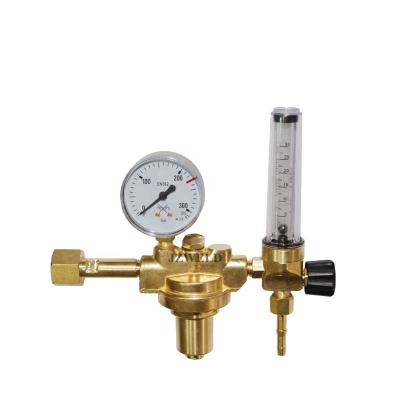 China Mujelli Full Brass CO2 Argon Flowmeter Regulator With A Pressure Gauge for sale