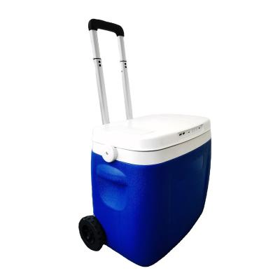 China Waterproof 9 Gallon Cooling Chest Cart Cooler Box With Bluetooth Speaker System for sale