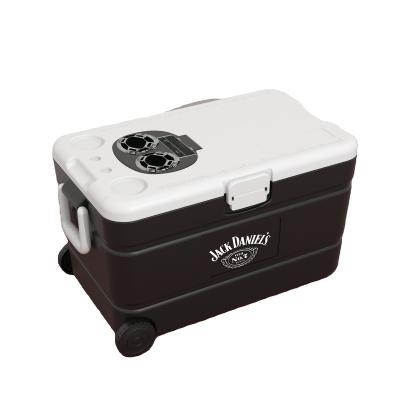 China Big Life Capacity 43L Camping Cooler Box Wagon With Bluetooth Music Speakers for sale