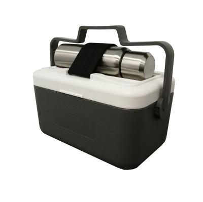 China Mini Ice Box Insulated Cooler Box, Convenient 9L Cooler with Vacuum Flask Combos for sale