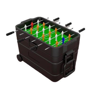 China Large 60L sustainable tabletop foosball cooler with wheels for sale