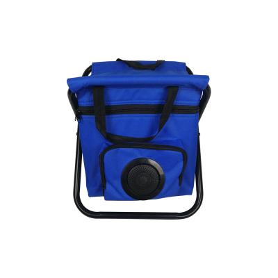 China Wireless Cooler Bag Seat Folding Fishing Chair Stools With Bluetooth Speakers for sale