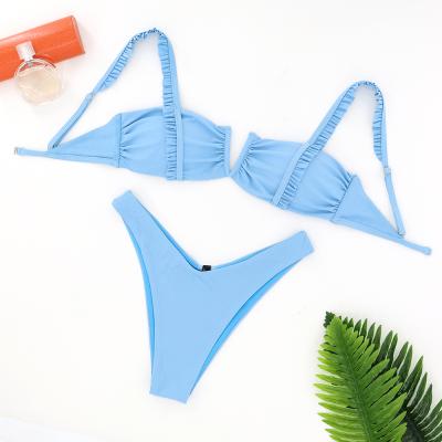 China OEM Factory Sale Women Swimsuit Breathable Swimwear Seamless Bikini Teen Bikini for sale