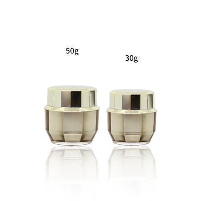 China Round Bottle 30ml 50ml Lotion Cream Recyclable Acrylic Cosmetic Jar Straight Round Bottle Acrylic Serum Bottle for sale