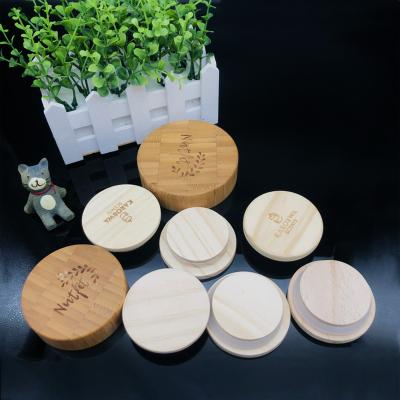 China Custom Child Safe Wooden Wine Capsule Laser Engraving Logo Wood Lid And Cork for sale