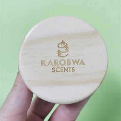 China Custom Made Child Safe Logo Bamboo Wooden Screw Lids Covers for Potted Storage Boxing Lids for sale