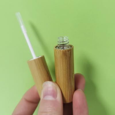 China Wholesale 5ml cosmetic makeup bamboo cosmetic packaging eyeliner biodegradable empty tube eco mascara lipstick bamboo tube for sale