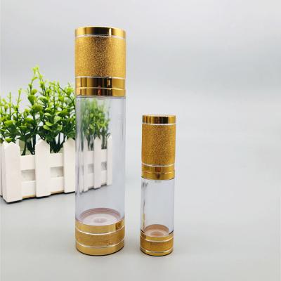 China Luxury Aluminum Lotion 50ml Metal Pump Cosmetic Packing Airless Bottle, 50cc Clear Plastic Pump Bottle, Cosmetic Cream Airless Bottle for sale