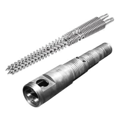 China Endurable Conical Screw Barrel Conical Barrel Screw Barrel Plastic Screw Granule Extruder Extruder Screws Universal for sale