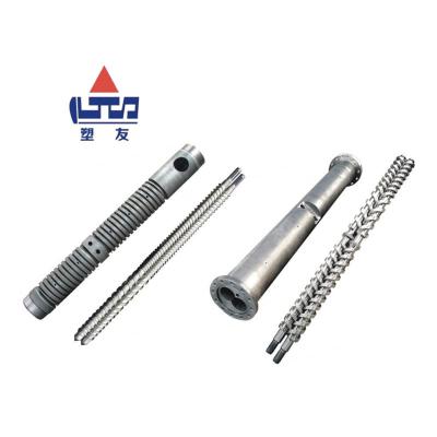 China Alloy Steel Manufacturer PVC Pipe Profile Recycle Conical And Parallel Extruder Twin Screw Barrel for sale