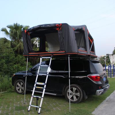 China Straight Tether Type 4 Person 2 Room 4x4 Truck SUV Outdoor Camping Aluminum Hard Shell Car Roof Tent For Sale for sale