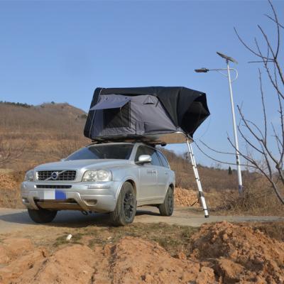 China Extended Type 4 Person 4wd Side OpenTruck SUV Auto Car Hard Fiberglass Shell Roof Top Tents for sale