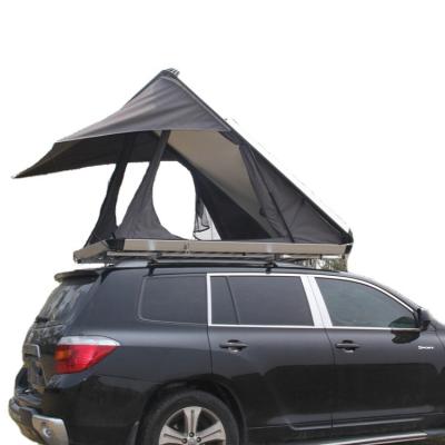 China Kings Outdoor Adventure Motorhome Aluminum Triangle Straight Tie Type Hard Shell Roof Top Tent For Sale for sale