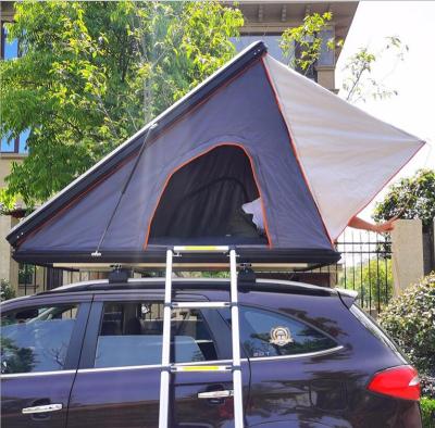 China 4x4 Design Car Camping Triangle Diagonal Tether Type Aluminum Hard Shell Roof Tent For Sale for sale