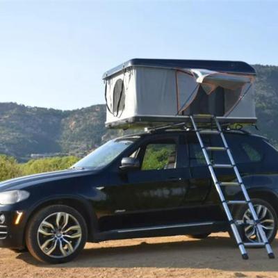 China Diagonal Tether Type 2021 Outdoor Camping Trailer Jeep Tent Roof Top Solar Panel Car Roof Top Tent Hard Shell for sale