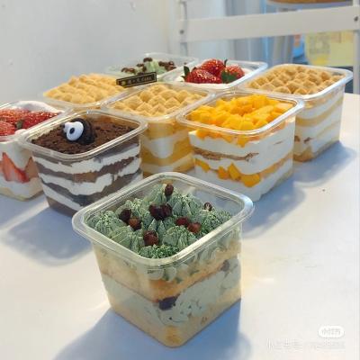 China Hot Selling Cheap Food Carrier Rectangular Plastic Cake Containers Dollar TREE for sale