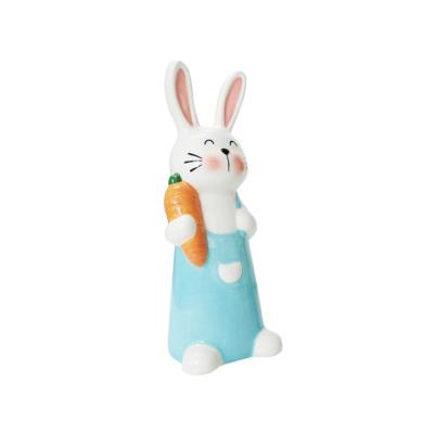 China Porcelain Occasional Ceramic Table Figurines Rabbit Home Decoration Statue for sale