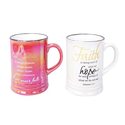 China 510ml CREATIVE, Cute Words Stoneware Creative Coffee Mug for sale