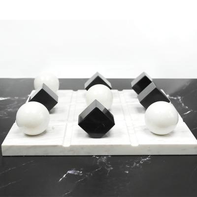 China Viable Decor Marble Shelves Material Chess Set For Living Room for sale