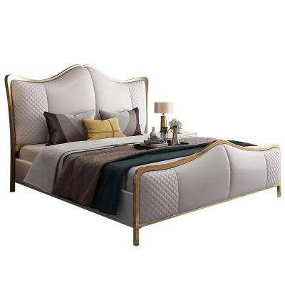 중국 Lightweight Luxury Minimalist Luxury Custom Bed Bedroom Furniture Comfortable Leather Soft Frame 판매용