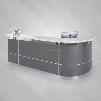 China Front Desk Modern Luxury Design Office Furniture Lounge Bar Training Center Office Building Lobby Center Expandable Reception en venta