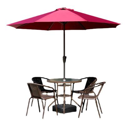 China Modern Brushed Aluminum Crank Operated Outdoor Sun Umbrella for sale