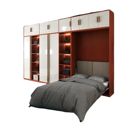 중국 Traditional Custom Murphy Bed Wall Beds With Cabinet Wardrobe Bedroom Furniture 판매용