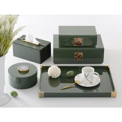 China Hotel Minimalist Breakfast Tray Coffee Tea Snacks Christmas Gift Jewelry Trays Tissue Serving Box Decorative Boxes for sale