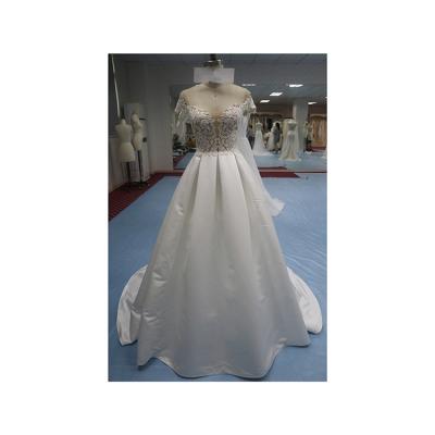 China Breathable Hot Bridal Slim Lace Size Bridal Wedding Dress Sleeveless Cinch Dress Wedding Dress V Neck Wedding Dress for sale