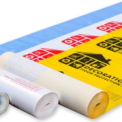 China Waterproof Anti-hot Renovation Protective Film Home Improvement Floor Room With Film Disposable Ground Tiled Thick Protective Flooring for sale