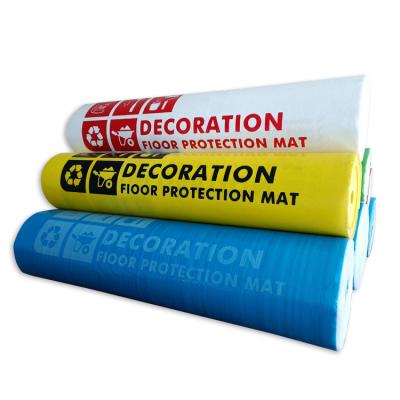 China Floor Protection Film Floor Decoration / Interior Doors And Windows Tile Floor Waterproof Home Improvement Anti-hot PVC Knitted Cotton Moisture for sale